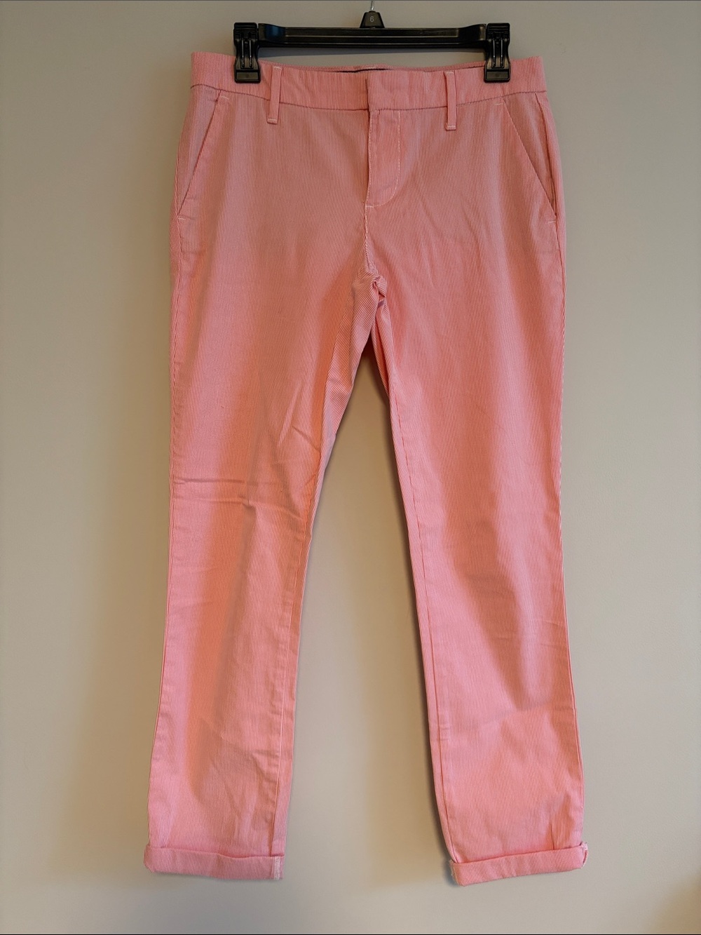 Tommy Hilfiger Coral Pink Straight-Leg Women's Pants
